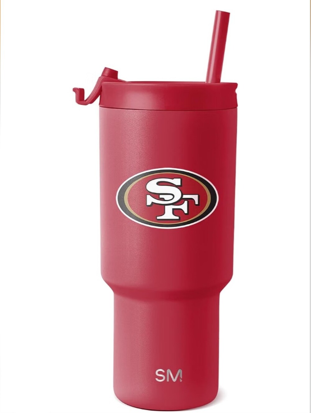 Red Travel Tumbler with Straw - NFL San Francisco 49ers